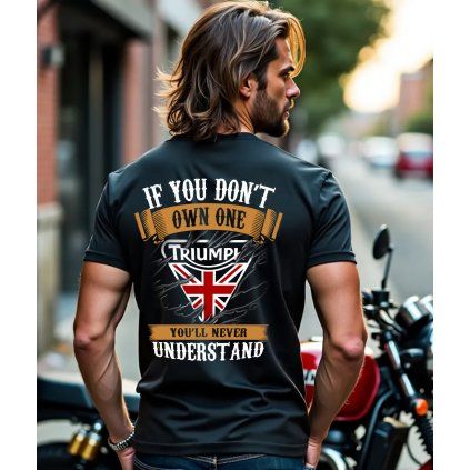 Pánské Tričko S Krátkým Rukávem Triumph Flag záda model